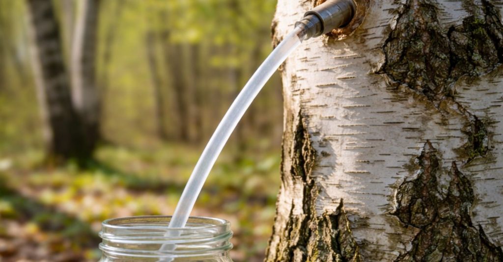 La récolte traditionnelle de la sève de bouleau